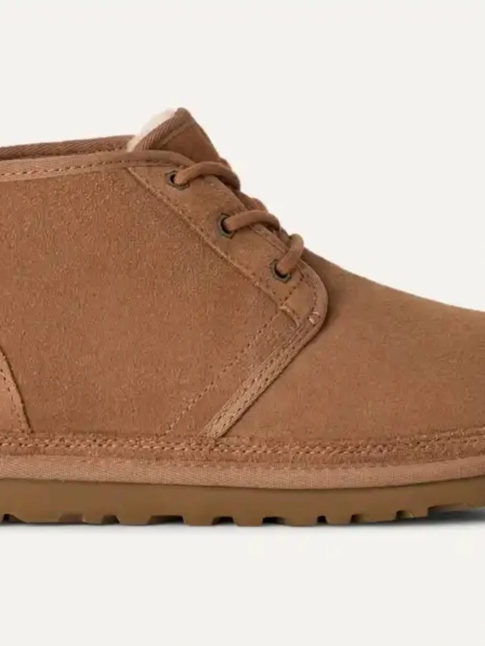 UGG Neumel Chestnut Suede Lace-Up Shearling Ankle Boots